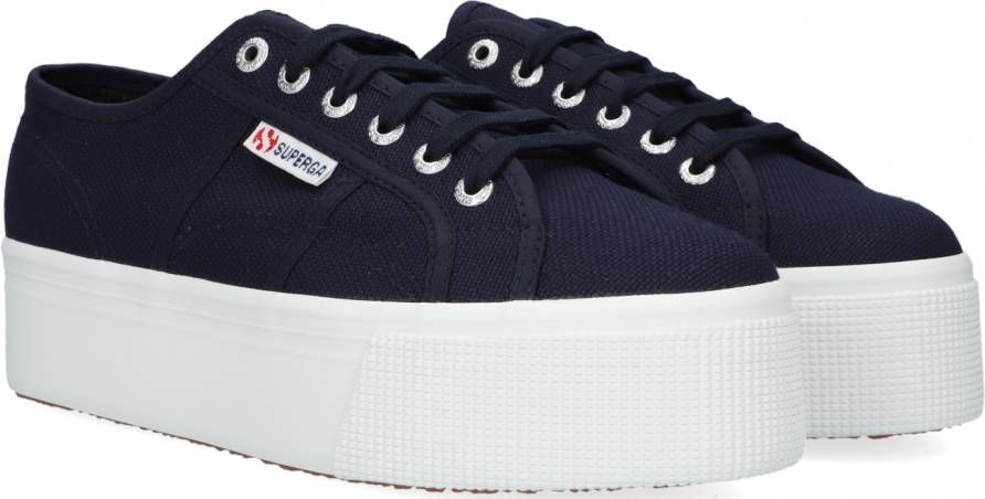Superga Blauwe Lage Sneakers 2790 Cotw Line Up And Down