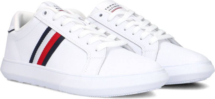 Tommy Hilfiger Witte Lage Sneakers Corporate Cup Stripes