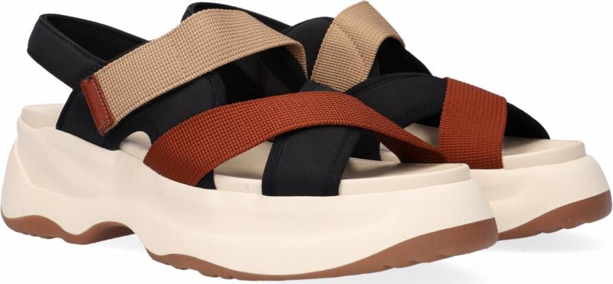 Vagabond Shoemakers Roestkleurige Platte Sandalen Multicolor Dames