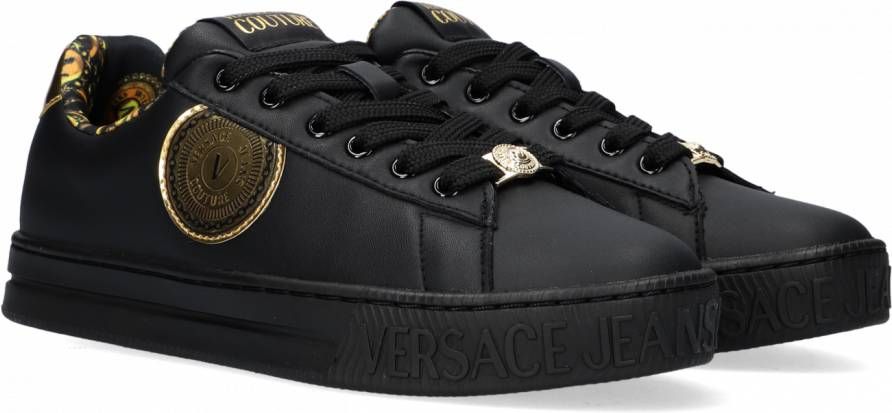 Versace Jeans Zwarte Lage Sneakers Court 88 Dis Sk6