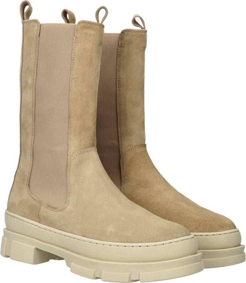 Wysh Beige Chelsea Boots Anna