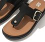 FitFlop Gen-FF Buckle Leather Toe-Post Sandals ZWART - Thumbnail 4