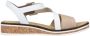 Rieker Wit Taupe Zomer Sandaal Multicolor Dames - Thumbnail 7
