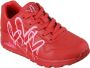 Skechers Uno Goldcrown Dripping Heart Sneaker Vrouwen Rood roze - Thumbnail 2