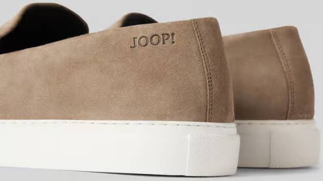 JOOP! SHOES Loafers van leer in effen design