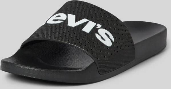 Levi's Slippers met labelprint model 'JUNE PERF'