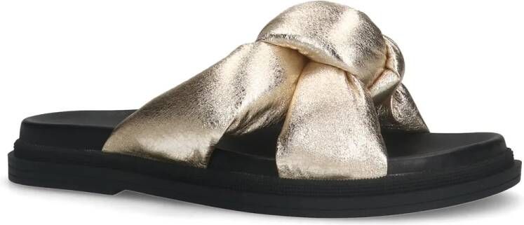 Sacha Gouden slippers met knoop detail
