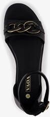 Nova dames sandalen zwart met gouden detail