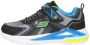 Skechers S Lights Tri-namics Klittenband Sneaker Zwart Grijs Blauw - Thumbnail 2
