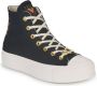 Converse Zwarte Hoge Sneaker Chuck Taylor All Star Lift Platform - Thumbnail 3