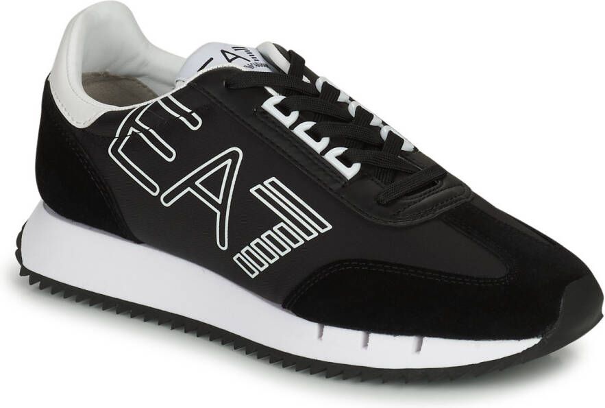 Emporio Armani EA7 Lage Sneakers BLACK WHITE VINTAGE