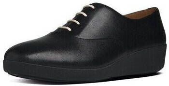 FitFlop Ballerina's F-POP TM OXFORD All Black Leather