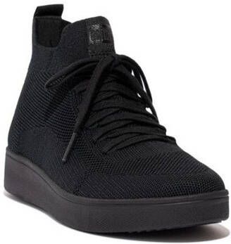 FitFlop Lage Sneakers RALLY X KNIT HIGH-TOP SNEAKERS ALL BLACK
