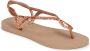 Havaianas Luna Premium II sandalen met glitters roségoud Meisjes Rubber 35 36 - Thumbnail 7