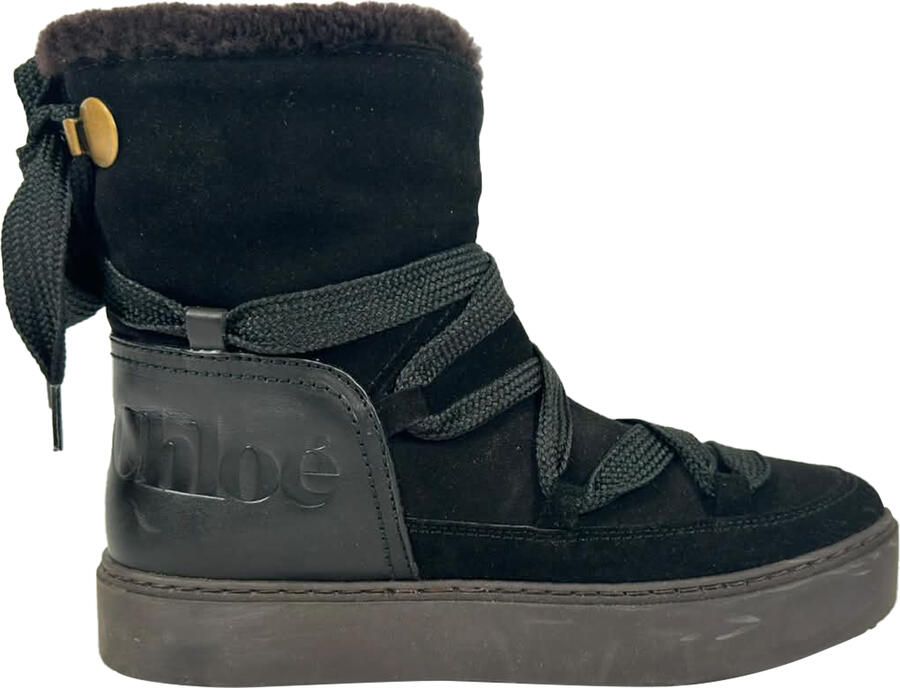 See By Chloe Pre-owned See by Chloé Charlee Shear-Lined Sneeuwschoenen in Zwart Suède