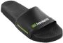 Havaianas Brasil Slide Slippers Unisex zwart wit groen - Thumbnail 5