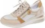 Remonte Sneaker met chique perforaties Beige Champagne Wit Zand - Thumbnail 3