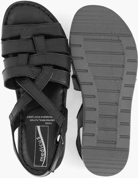 Medicus Zwarte sandaal klittenband