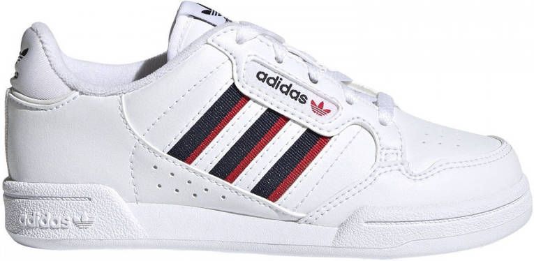 Adidas Originals Continental 80 Stripes sneakers wit donkerblauw rood