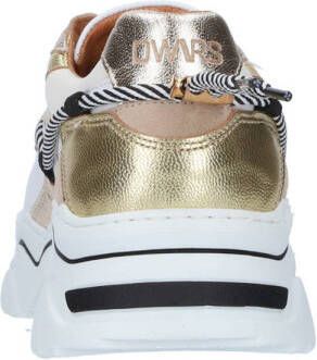 DWRS Jupiter chunky leren sneakers wit champagne
