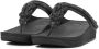 Fitflop™ FitFlop Fino Crystal-Cord Leather Toe-Post Sandals ZWART - Thumbnail 2