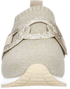 La Strada knitted slip-on sneakers beige zilver