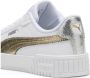 PUMA Carina 2.0 Metallic Shine Dames Sneakers White- Gold- Silver - Thumbnail 6