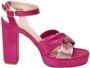 Fabienne Chapot Roze blokhakpomp met knoopdetail Pink Dames - Thumbnail 1