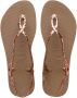 Havaianas Luna Premium II sandalen met glitters roségoud Meisjes Rubber 35 36 - Thumbnail 2