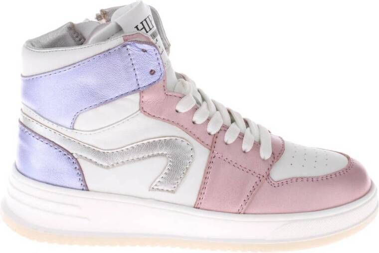 Hip leer sneakers roze wit