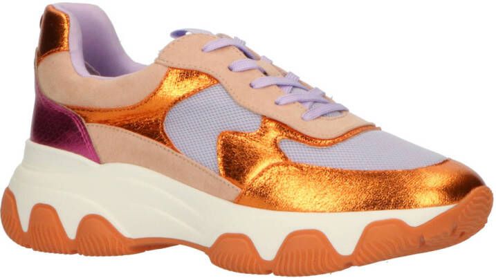 La Strada sneakers oranje metallic