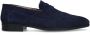 Manfield Black Label suède loafers donkerblauw - Thumbnail 1