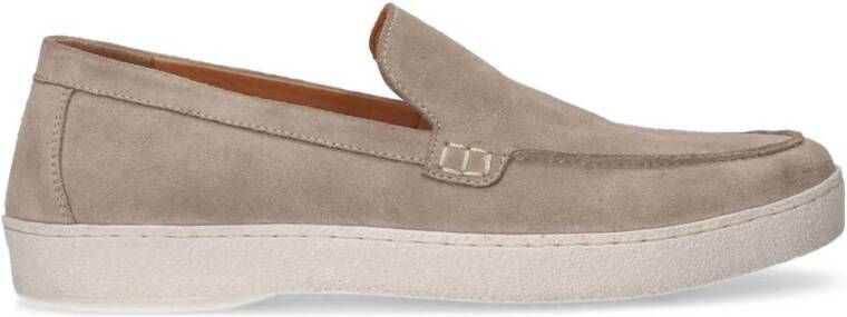 Manfield Heren 5411-20683 Stone suede loafer