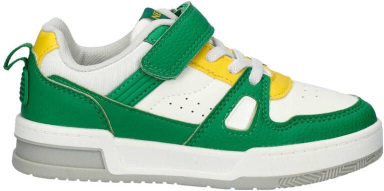 Nelson Kids sneakers groen wit geel Jongens Imitatieleer Meerkleurig 32