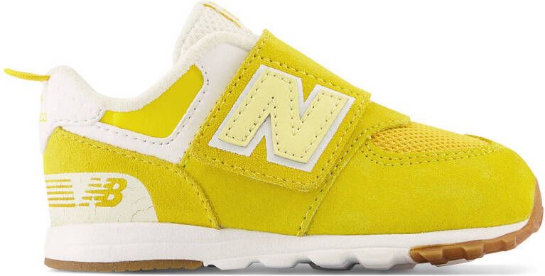 New Balance 574 sneakers geel wit Jongens Meisjes Suede Meerkleurig 21.5