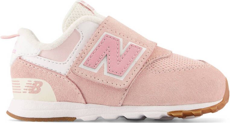 New Balance 574 sneakers roze wit Jongens Meisjes Suede Meerkleurig 21 5