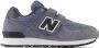 New Balance 574 V1 sneakers grijsblauw zwart wit Suede 33.5 - Thumbnail 1