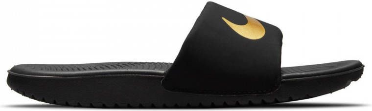 Nike Kawa Slide (GS PS) slippers zwart metallic goud