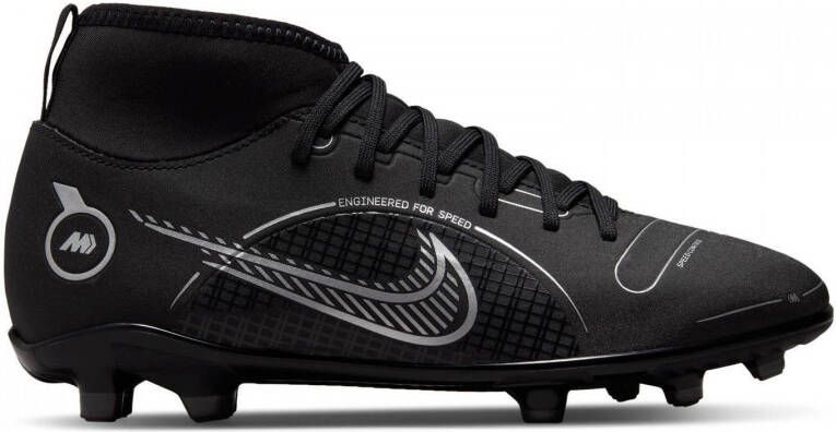Nike Superfly 8 Club FG MG Jr. voetbalschoenen zwart zilver grijs