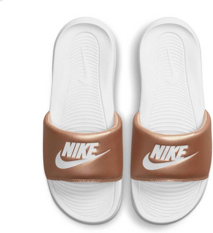Nike Victori One Slide badslippers brons wit