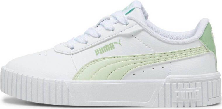 Puma Carina 2.0 sneakers wit lichtgroen Imitatieleer Effen 29