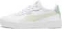 Puma Carina 2.0 sneakers wit lichtgroen Imitatieleer Effen 35.5 - Thumbnail 1