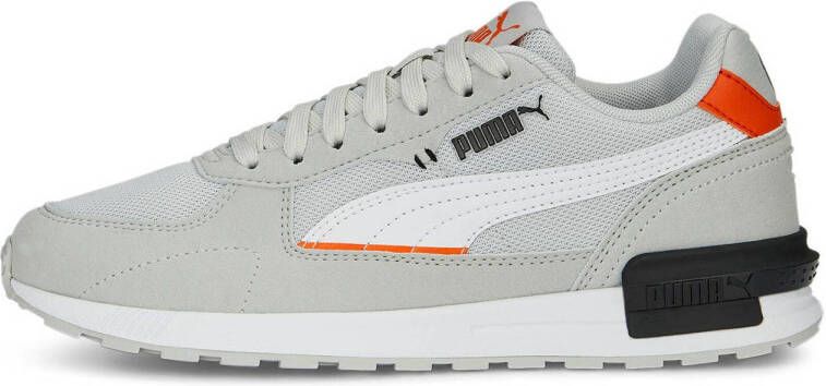Puma Graviton sneakers grijs wit oranje Mesh 38