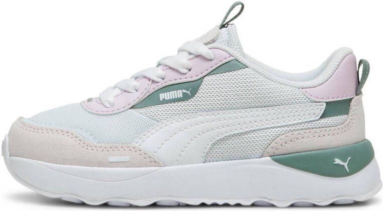 Puma Runtamed Platform sneakers aqua wit lila mintgroen Blauw Jongens Meisjes Mesh 33