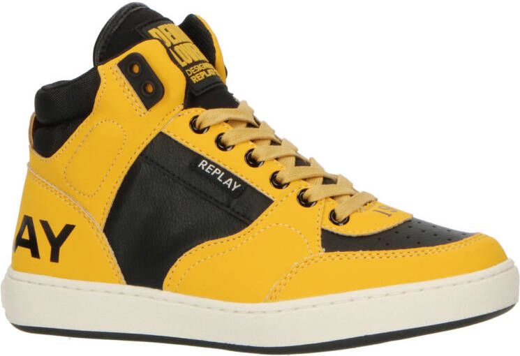 REPLAY Cobra sneakers geel zwart