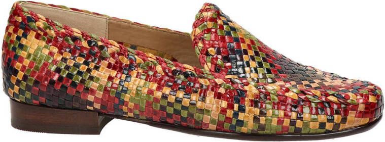 Sioux leren loafers rood multi