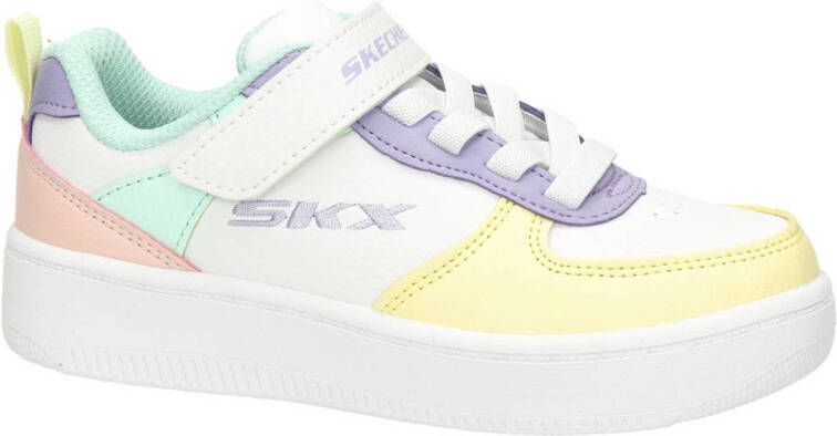 Skechers sneakers wit pastel Meisjes Imitatieleer Meerkleurig 36