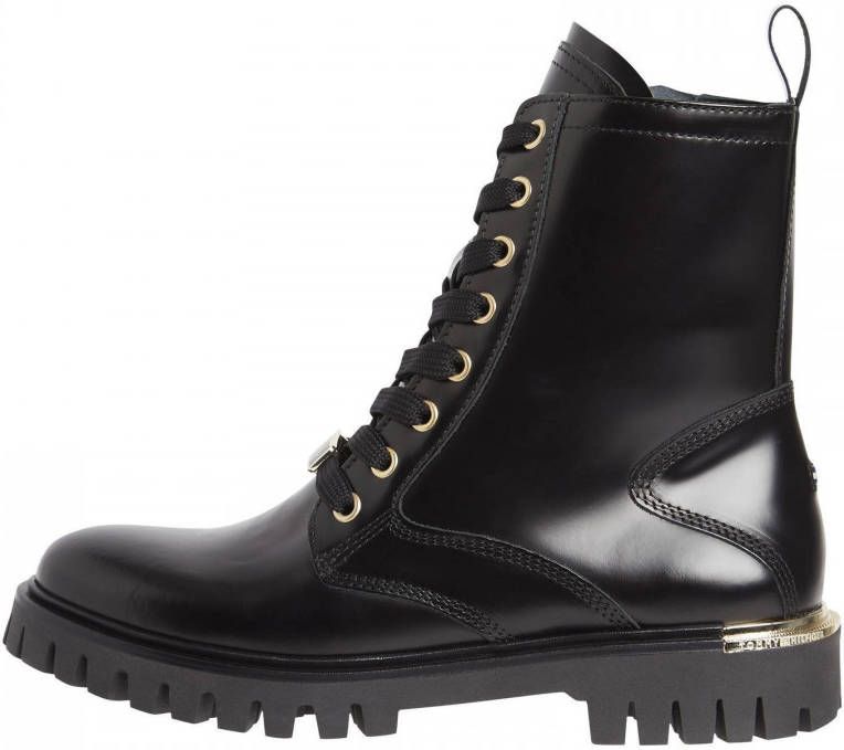 Tommy Hilfiger polished boot boots dames zwart fw0fw06008-bds black leer