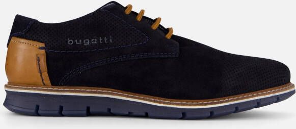 Bugatti Simone Sneakers blauw Suede