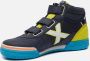 Munich G3 Boot Velcro Hoge sneakers Leren Sneaker Jongens Kids Blauw - Thumbnail 8